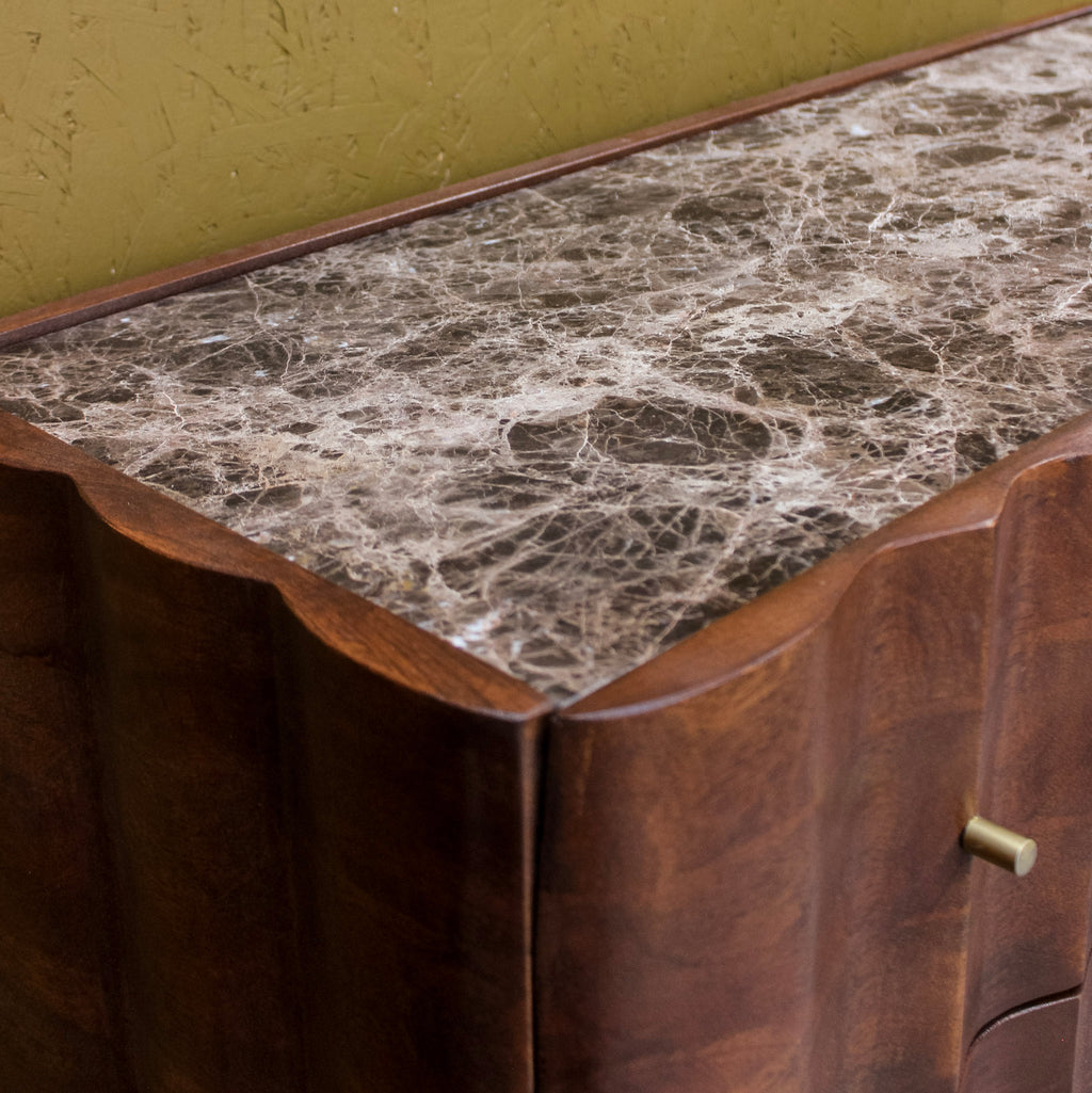 Hampton 3 Drawer Cabinet with Marble Top