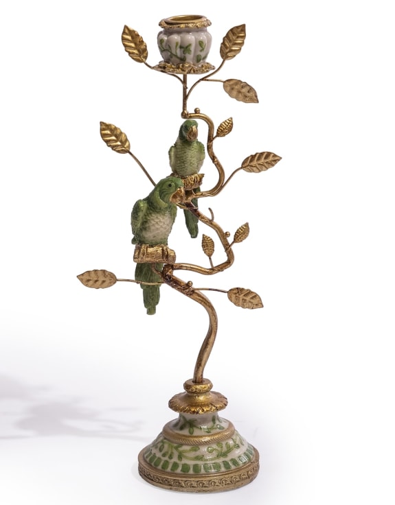 The Exotic Branch Parrot Candle Holder