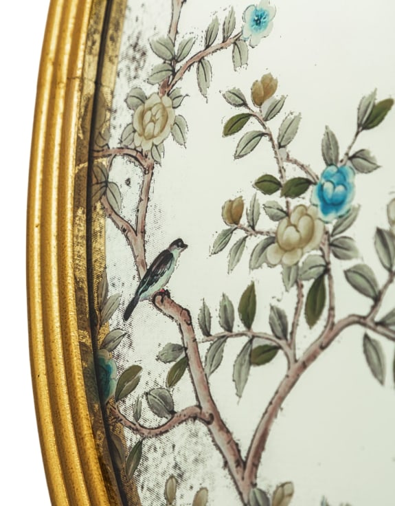 Botanic Gold-Oval Framed Wall Mirror