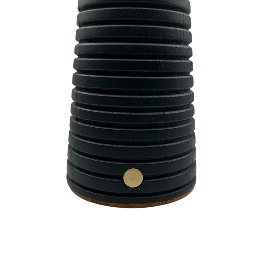 Chalk Rechargeable Touch Lamp - Large Ribbed Charcoal