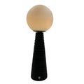 Chalk Rechargeable Touch Lamp - Large Ribbed Charcoal