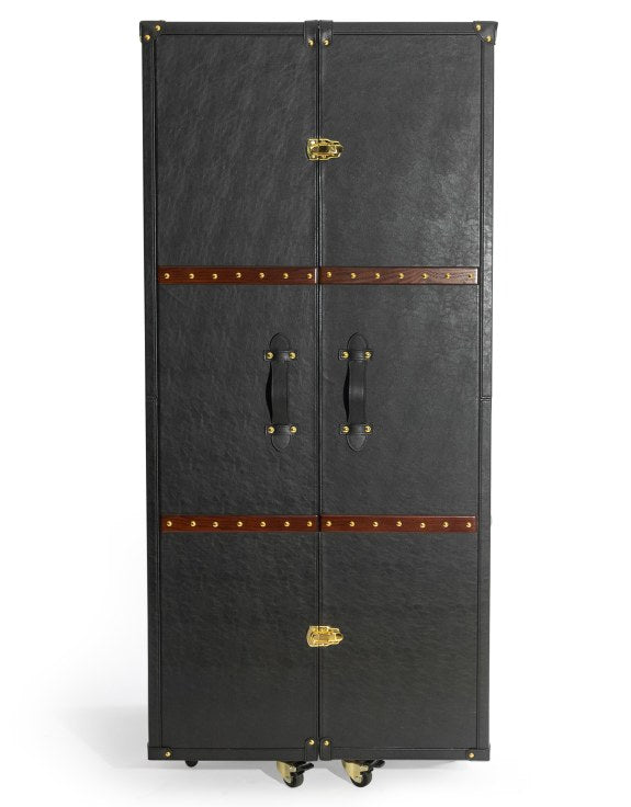 Savanna Extra Large Leather 2 Door Bar Cabinet