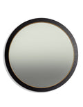 Giant Knightsbridge Black & Gold Wood Round Wall Mirror