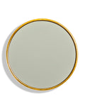 Gold Leaf Cylinder Mirror - 40cm