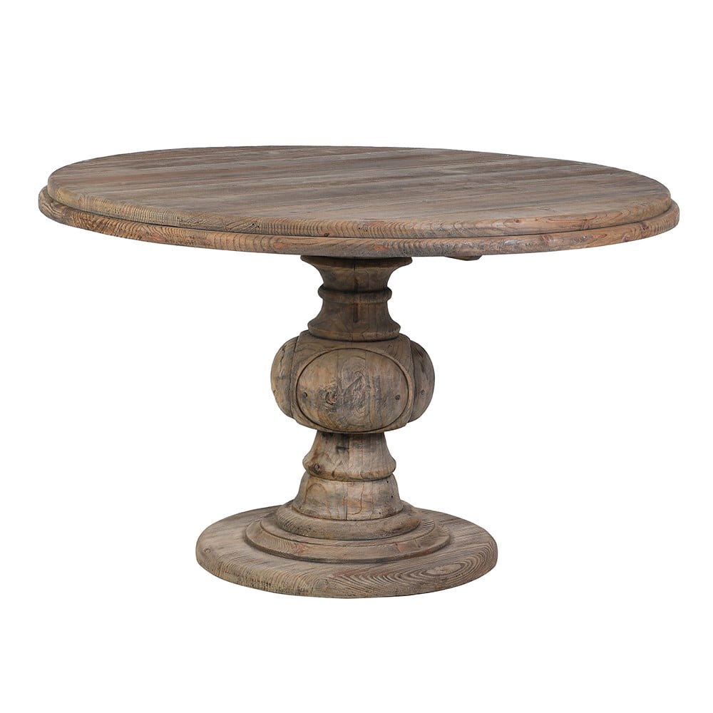 Hartwell Vintaged Round Pedestal Dining Table