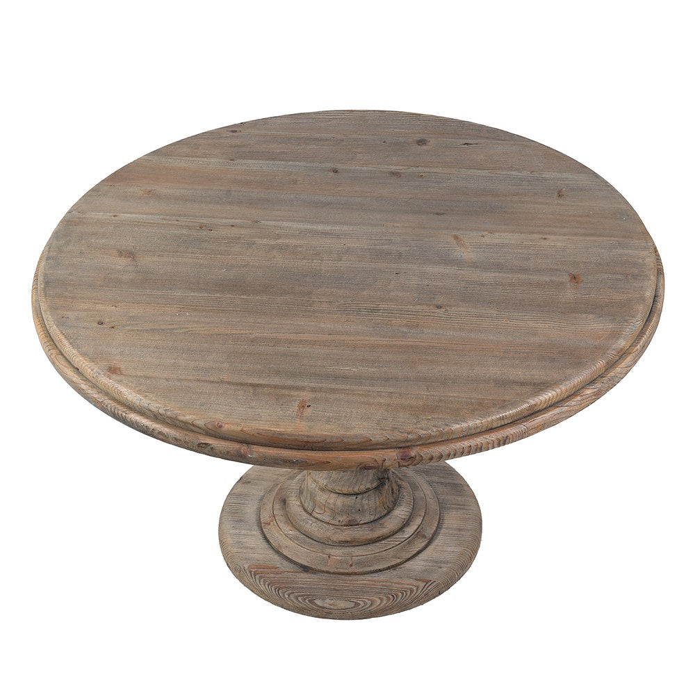 Hartwell Vintaged Round Pedestal Dining Table