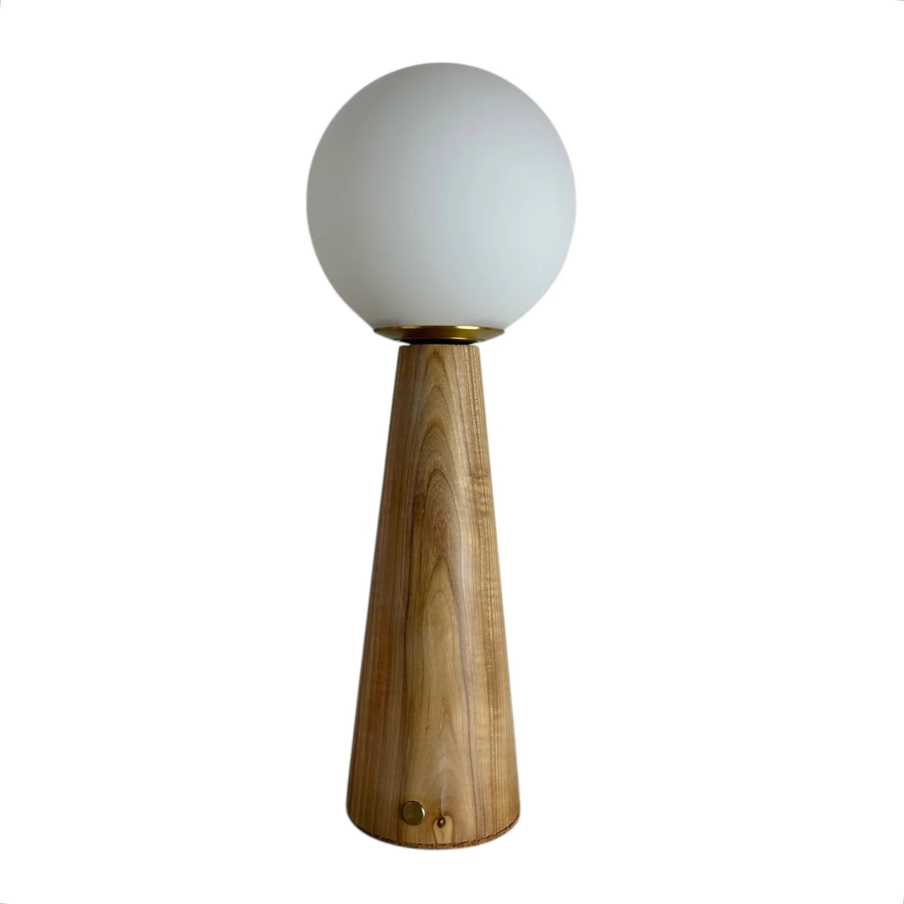 Chalk Rechargeable Touch Lamp - Large Beech