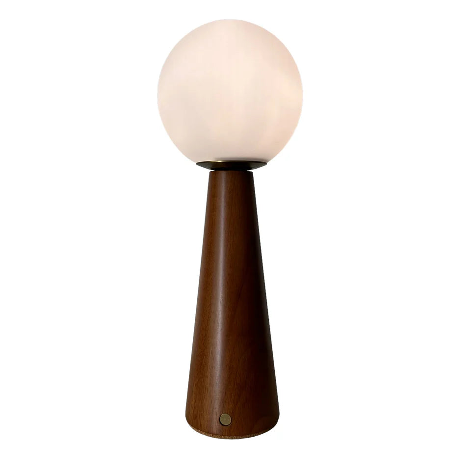 Chalk Rechargeable Touch Lamp - Large Teak