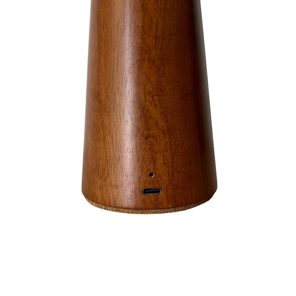 Chalk Rechargeable Touch Lamp - Large Teak