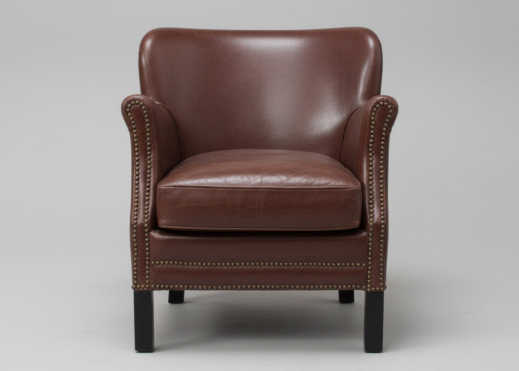 Marlborough Brown Leather Club Chair