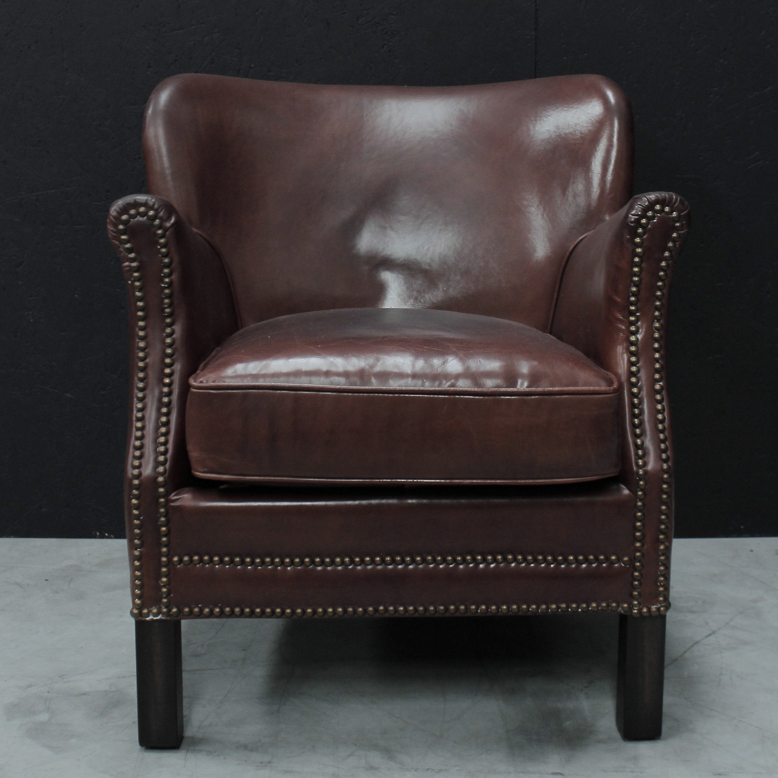 Marlborough Brown Leather Club Chair