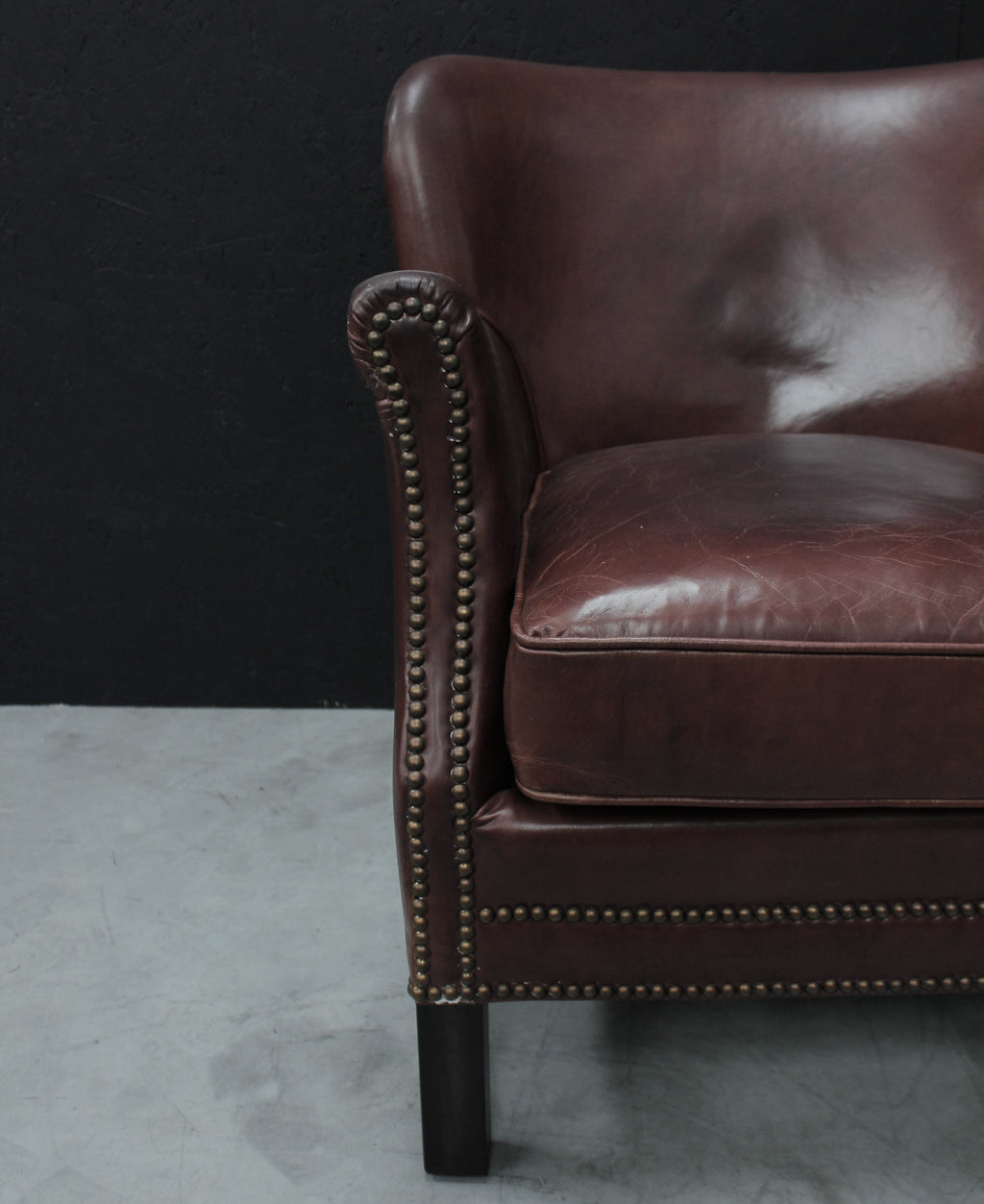 Marlborough Brown Leather Club Chair