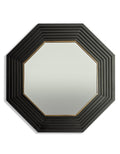 Octagonal Knightsbridge Black & Gold Wall Mirror