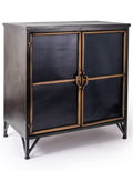 Orson Licorice Black and Antiqued Gold Cabinet
