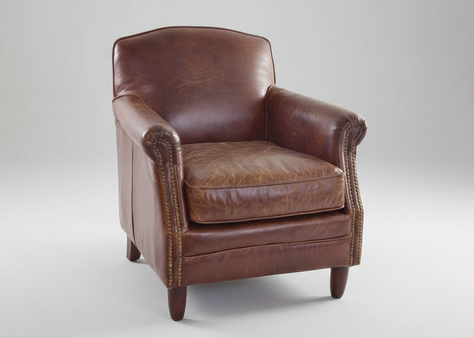 Richmond Studded Front Leather Chair