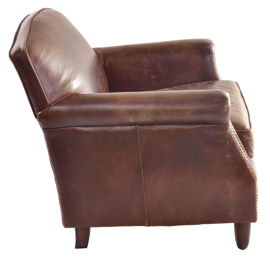 Richmond Studded Front Leather Chair