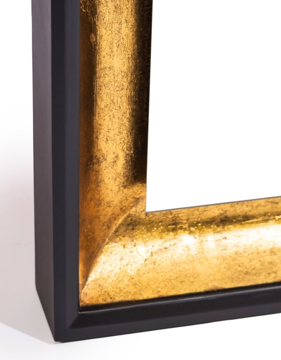 Soho Black & Gold Round Arched Wall Mirror