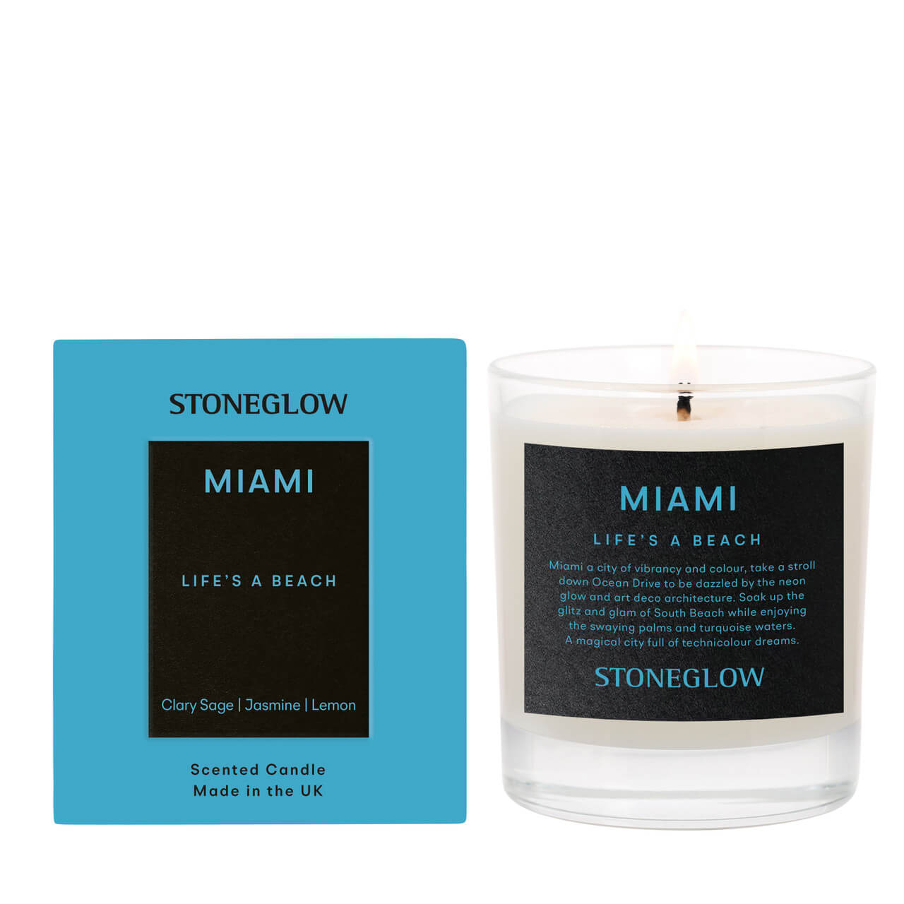 StoneGlow Scented Candle Explorer Miami