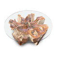 Java Root Round Coffee Table With 110cm Glass