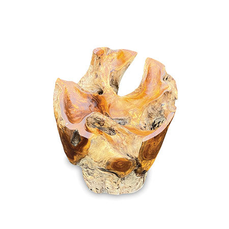 Java Root Round Coffee Side Table With 70cm Glass