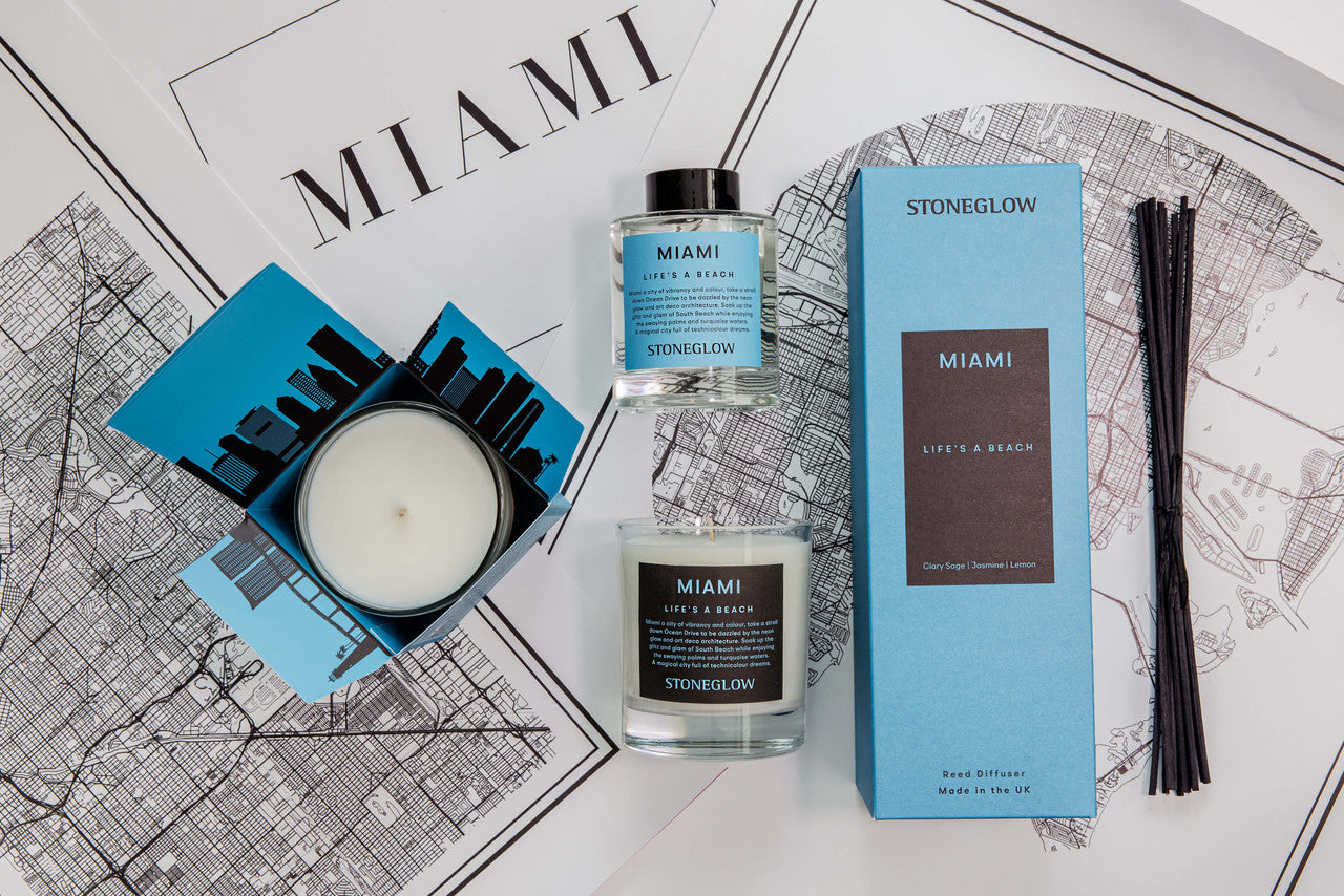 StoneGlow Scented Candle Explorer Miami