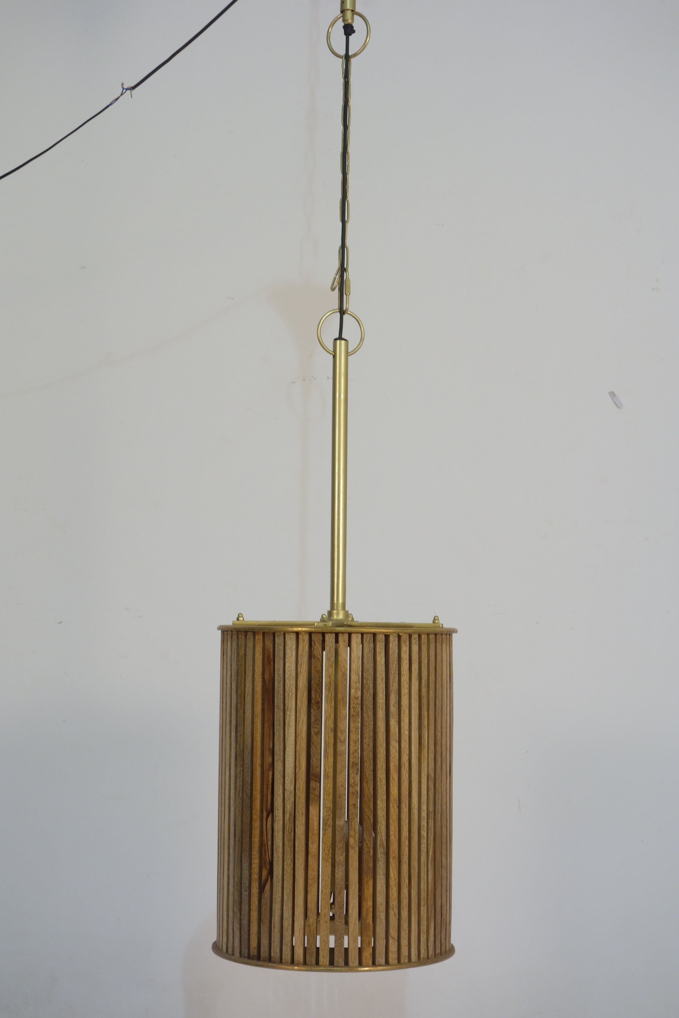 Tova Wooden Slatted Round Pendant Lamp - Small  *SPECIAL OFFER