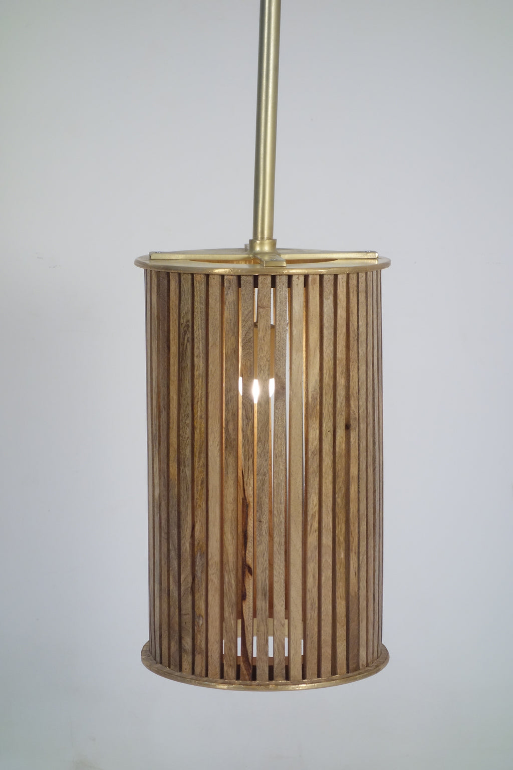 Tova Wooden Slatted Round Pendant Lamp - Small Narrow *SPECIAL OFFER
