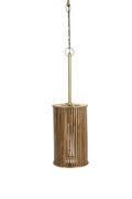 Tova Wooden Slatted Round Pendant Lamp - Small Narrow *SPECIAL OFFER