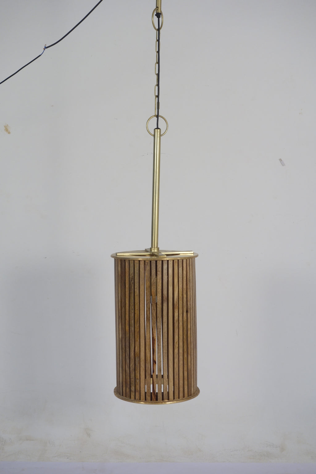 Tova Wooden Slatted Round Pendant Lamp - Small Narrow *SPECIAL OFFER