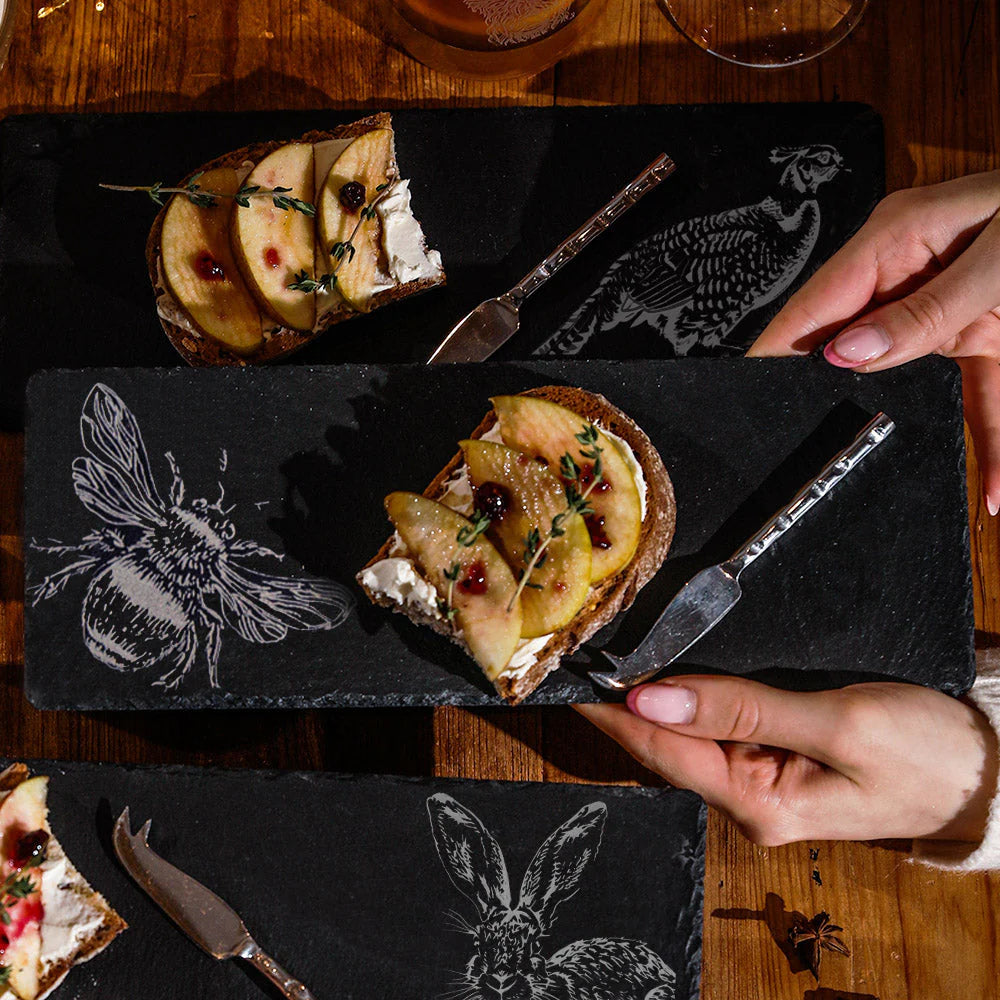 Mini Slate Board and Knife Set - Bee