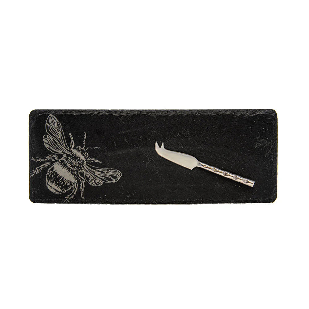 Mini Slate Board and Knife Set - Bee