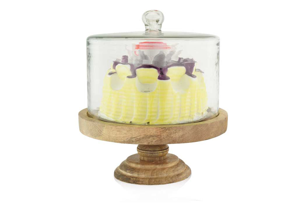 Glass Domed Pedestal Cloche - Medium