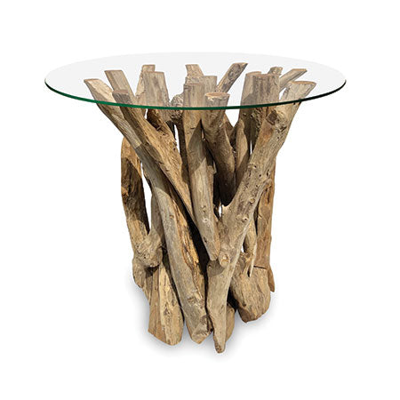 Fairwind Side Table with 60cm glass