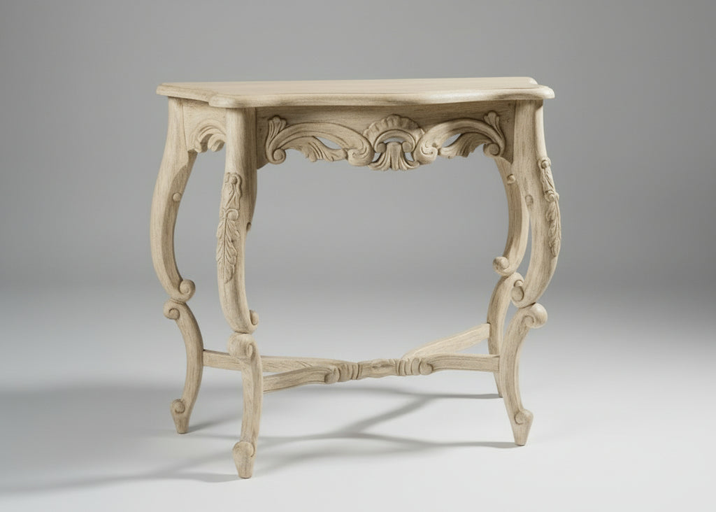 Lourdes Vintaged Carved Console Table