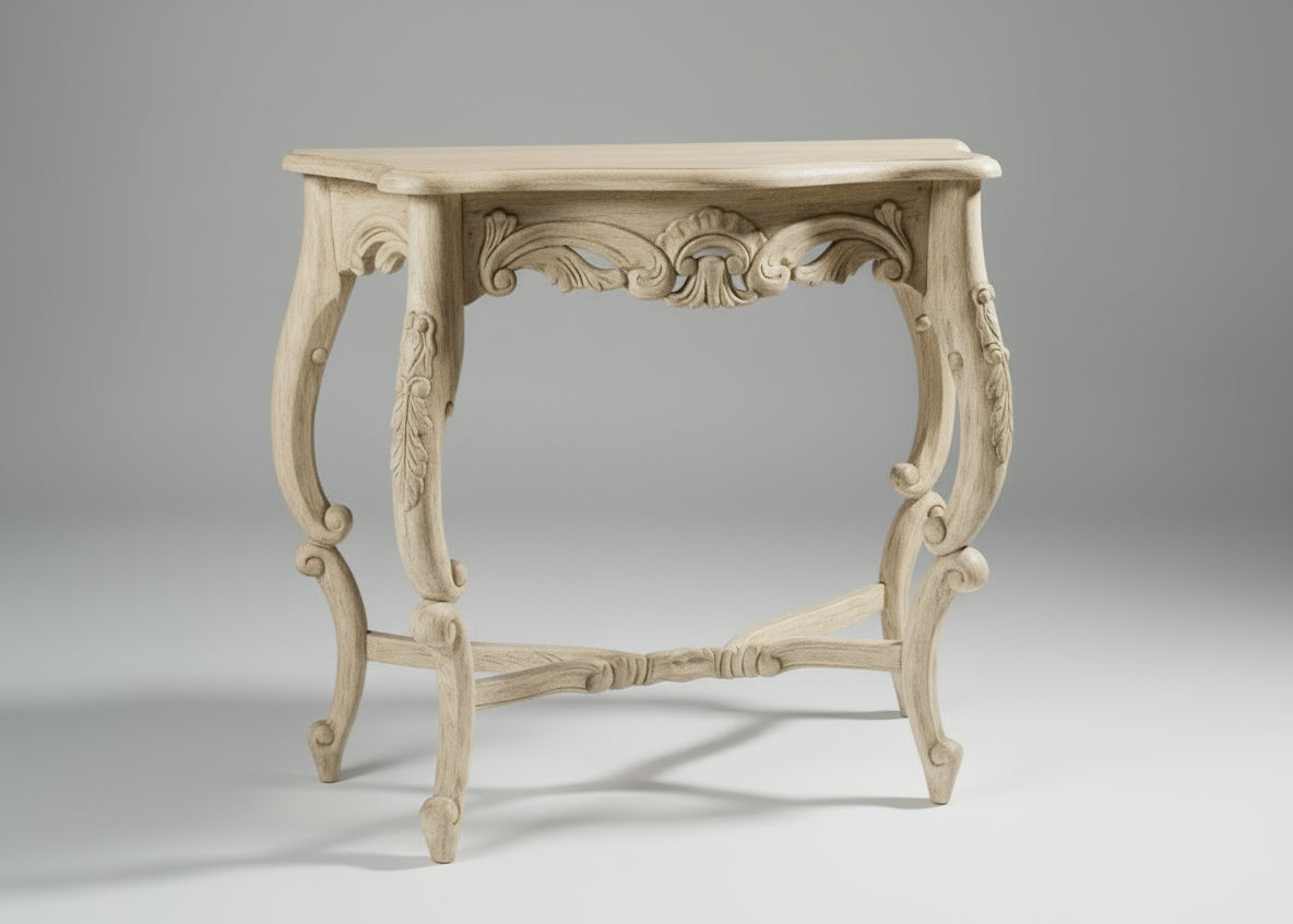 Lourdes Vintaged Carved Console Table