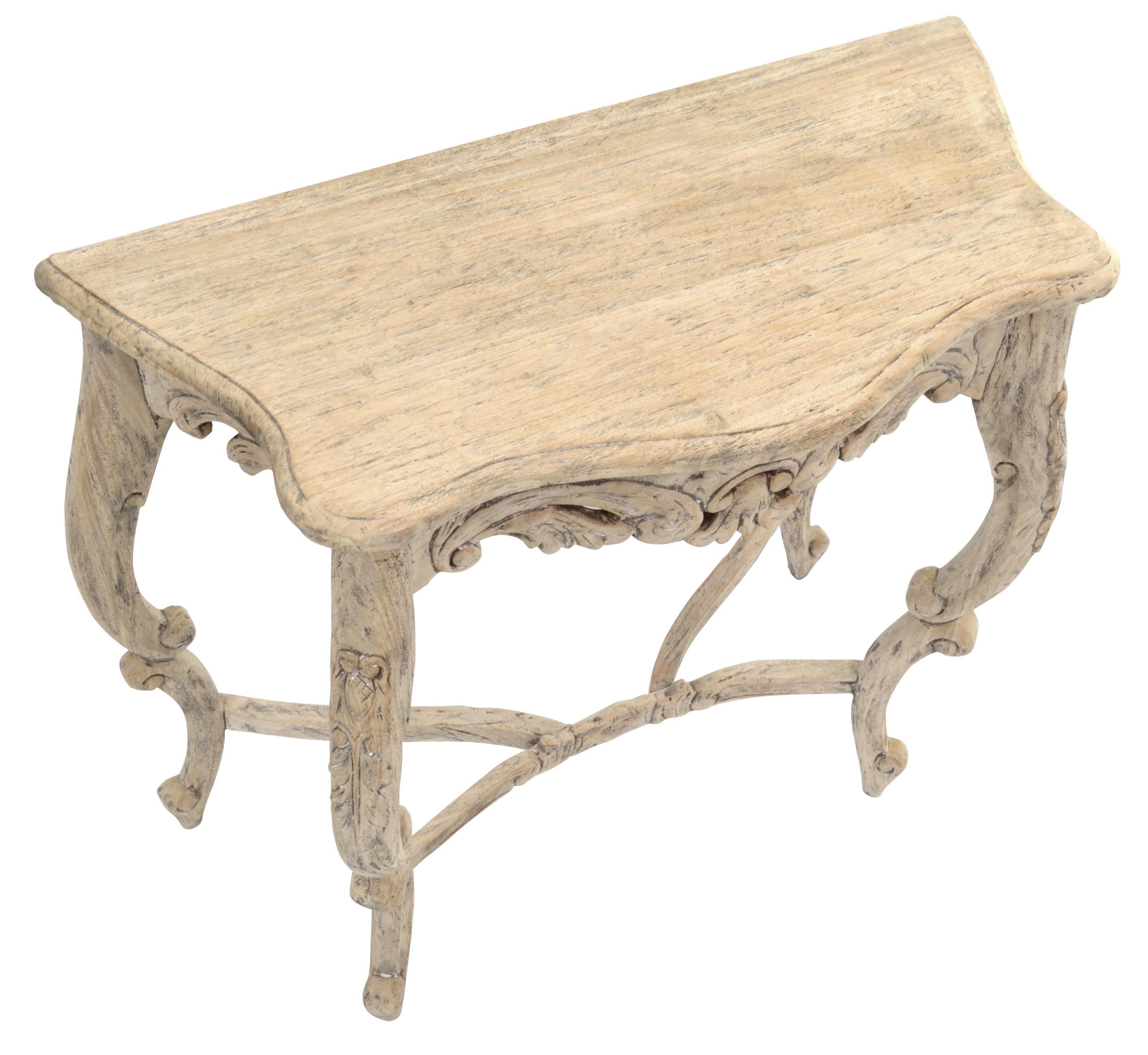 Lourdes Vintaged Carved Console Table