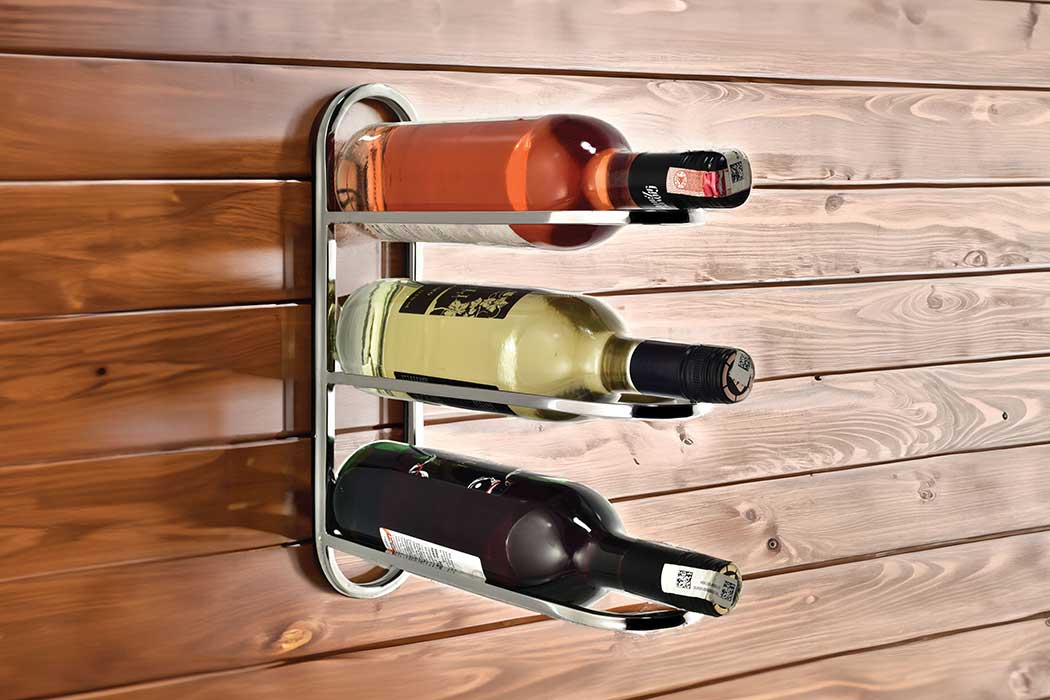 3 Bottle Wall Mounted Wine Rack