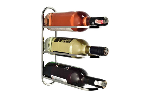 3 Bottle Wall Mounted Wine Rack