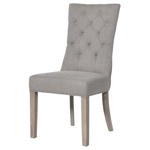 Grey Button Dining Chair