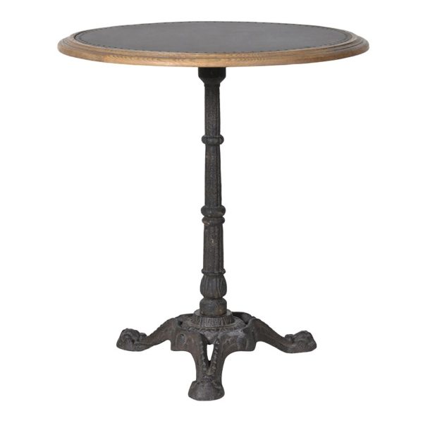 Industrial Style Bistro Table On Iron Base
