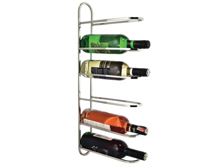 Stainless Steel Wine Rack Vertical Wall-Mounted Wine 12 Bottles Holder 
