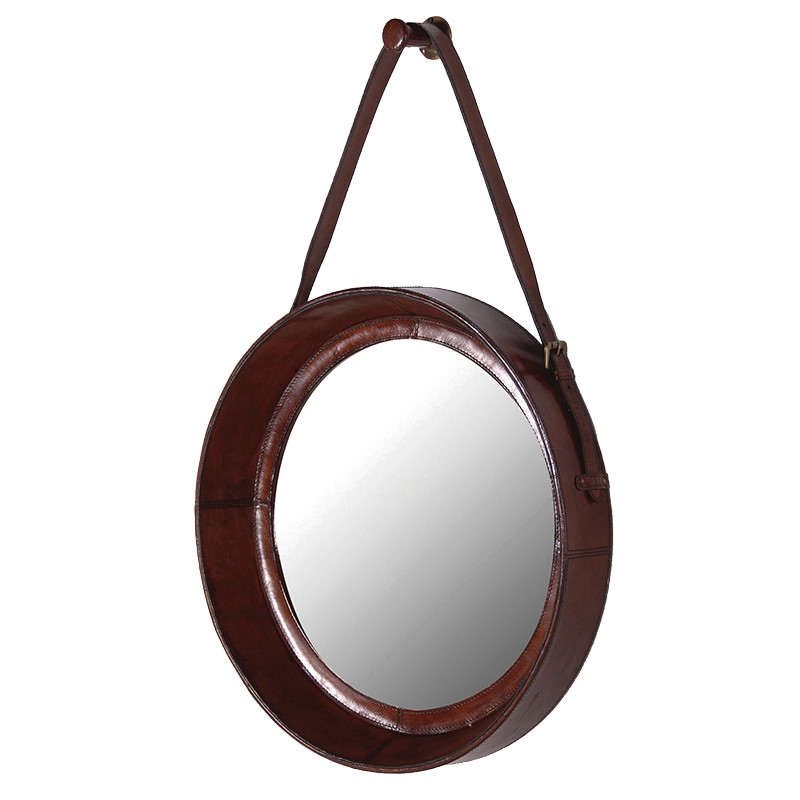 Leather Hanging Strap Mirror Tree Frog, Leather Mirrors Wall