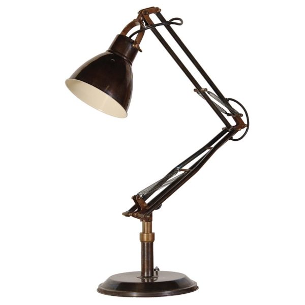 desk lamp two tone dark brass