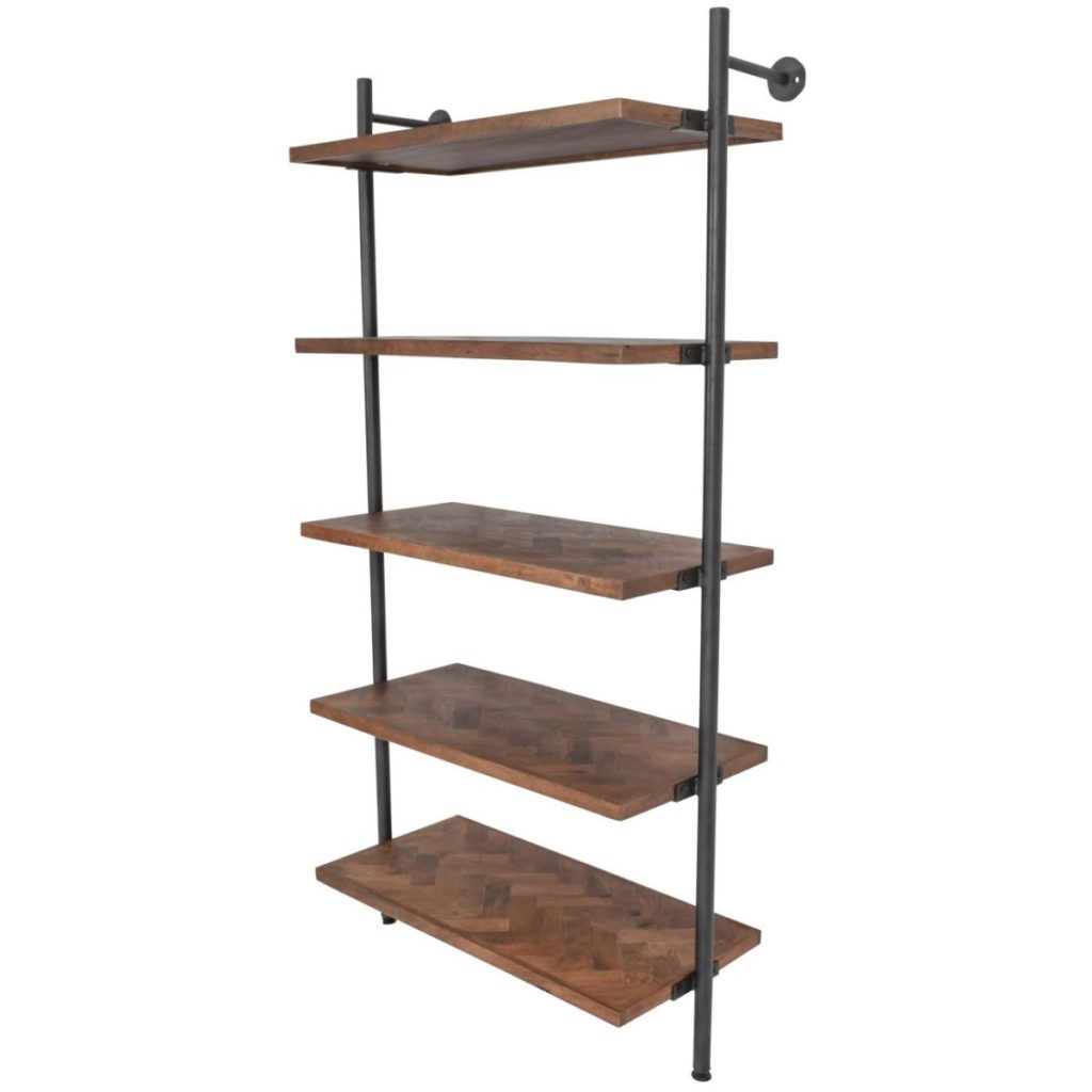 Ernest Herringbone top Ladder Shelving Unit Tree Frog